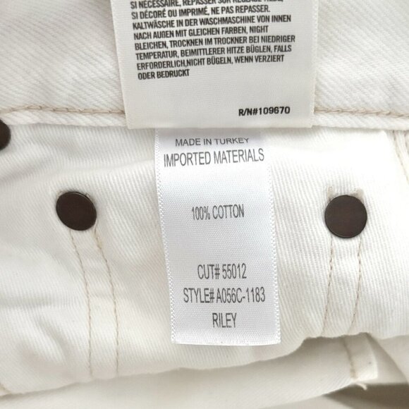 AGOLDE White Riley Distressed Jeans High Rise Cropped  Women’s Size 24 - Picture 9 of 9